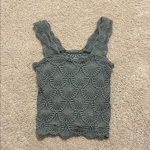 T.J.Maxx Gray Textured Tank Top